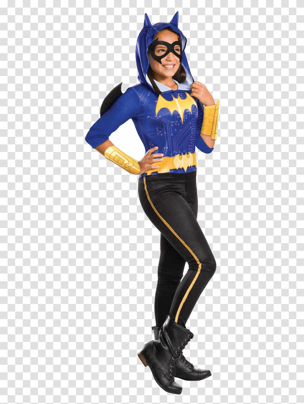 Child Batgirl Costume Bat Girl Costume Kids, Clothing, Pants, Person, Sport Transparent Png