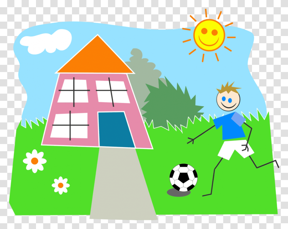 Child Boy Play House, Soccer Ball, Football, Team Sport, Sports Transparent Png