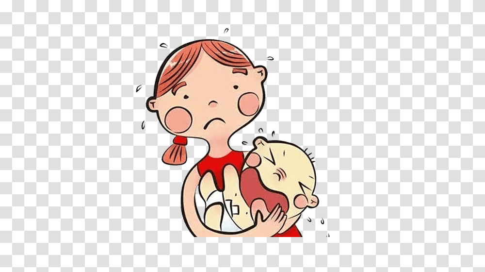 Child Crying Mother Cartoon, Jaw, Head, Neck, Face Transparent Png