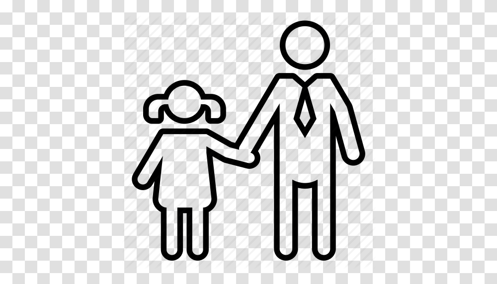 Child Dad Daughter Family Father People Icon, Silhouette, Drawing Transparent Png