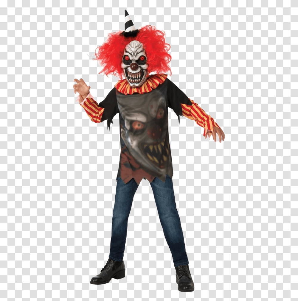 Child Freako Clown Halloween Costume Jokers, Performer, Person, Human Transparent Png