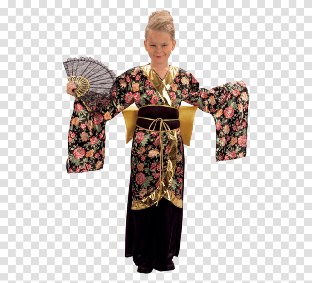 Child Geisha Girl Costume, Apparel, Robe, Fashion Transparent Png