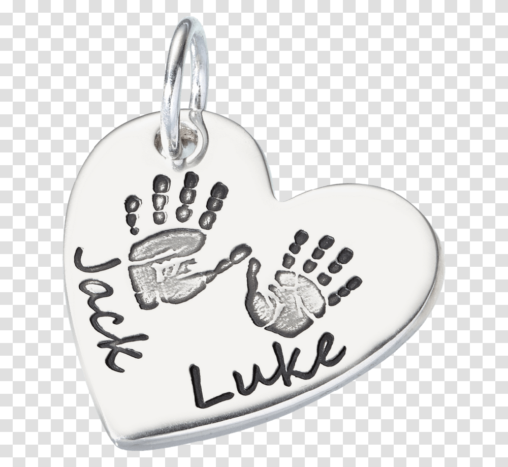 Child Handprint With Heart, Pendant, Accessories, Accessory, Birthday Cake Transparent Png