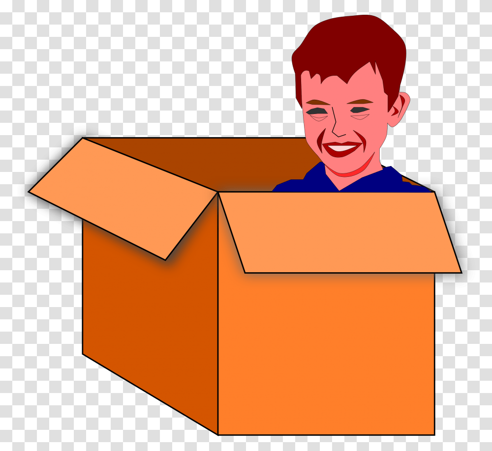 Child In A Box Vector Clipart Image, Person, Human, Package Delivery, Carton Transparent Png