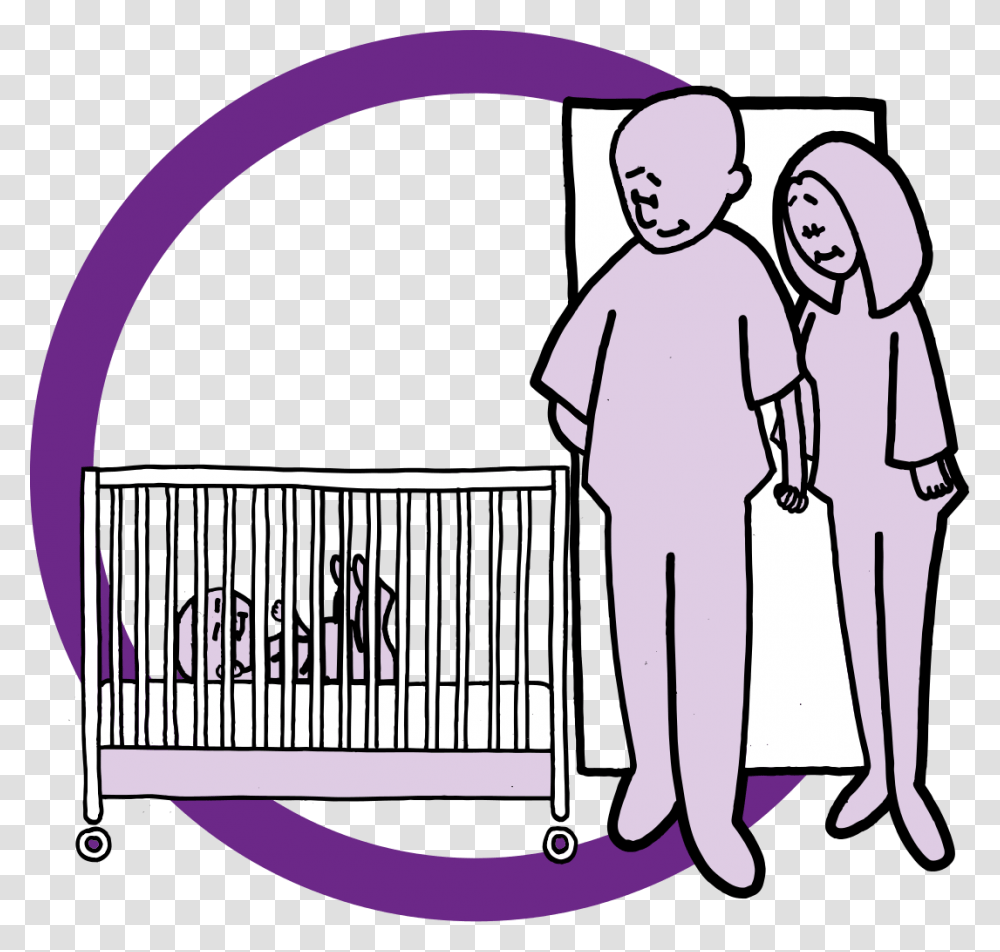 Child In Crib Being Supervised Clip Art, Furniture, Hand, Family Transparent Png