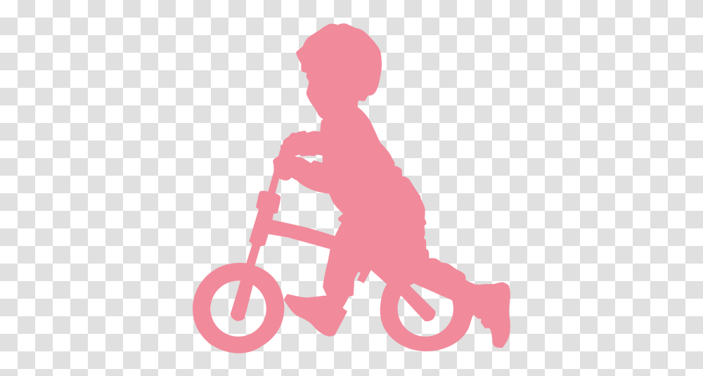 Child Kid Bicycle Cycle Bike Silhouette En Bicicleta, Tricycle, Vehicle, Transportation, Person Transparent Png
