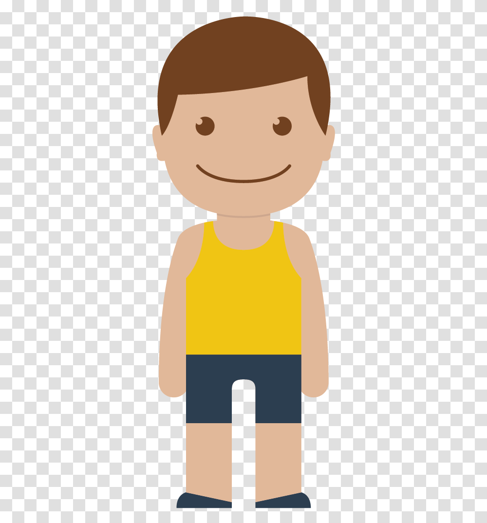 Child Kid Male Man Person Yellow Icon Boy Cartoon No Background, Food, Tank Top, Clothing, Apparel Transparent Png