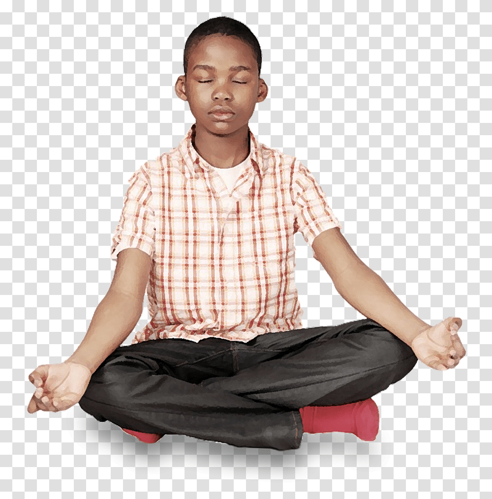 Child Meditating, Sitting, Person, Human Transparent Png