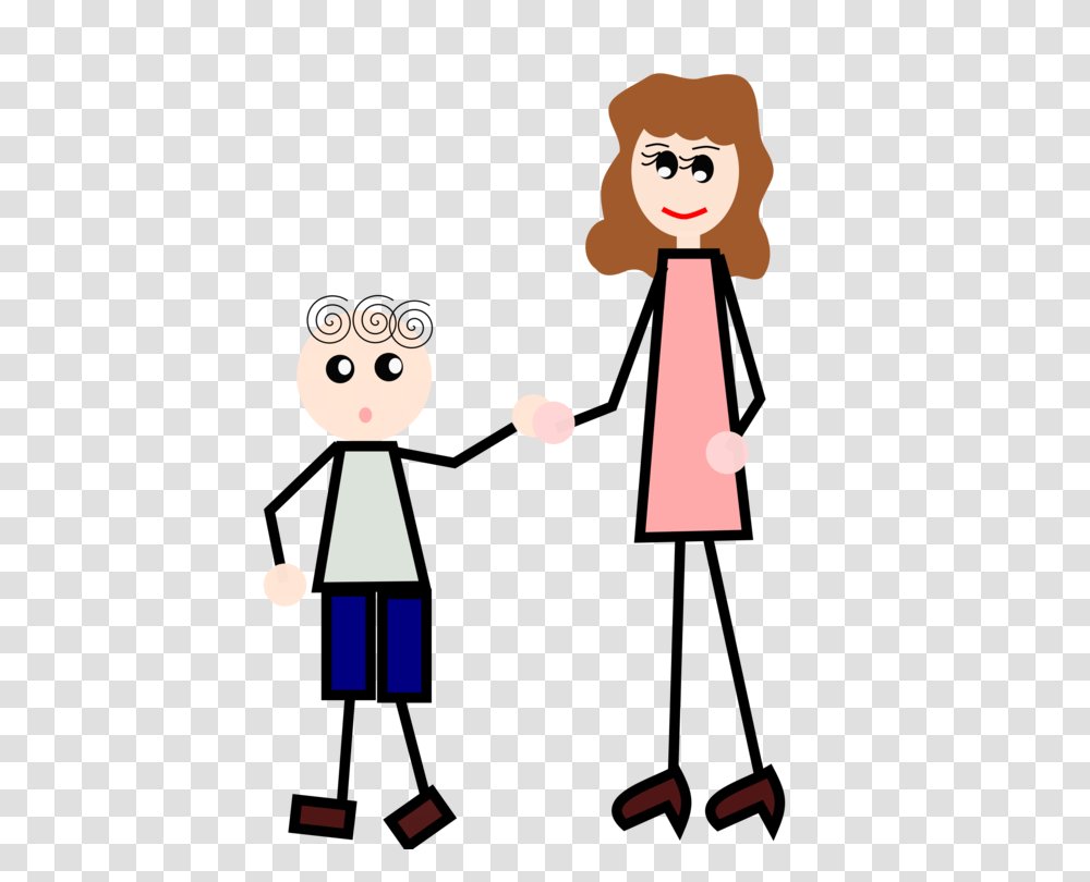 Child Mother Holding Hands Boy, Tie, Face, Girl, Female Transparent Png