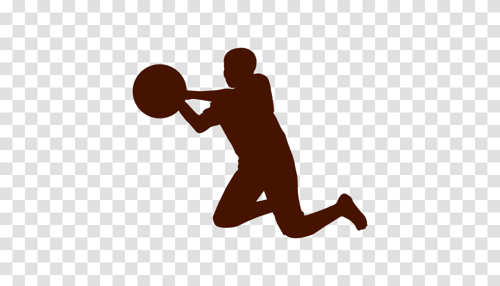 Child Playing Basketball Silhouette, Person, Human, People, Sport Transparent Png