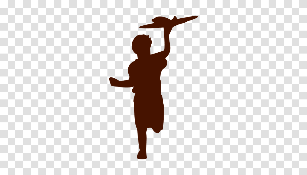 Child Playing With Plane Silhouette, Person, People, Sport Transparent Png