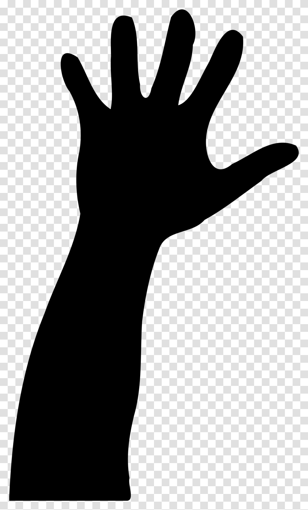 Child Raised Hand Clipart Silhouette Raised Hand, Gray, World Of Warcraft Transparent Png
