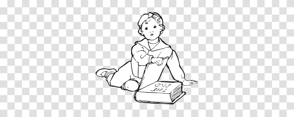 Child Reading Person, Human, Kneeling Transparent Png