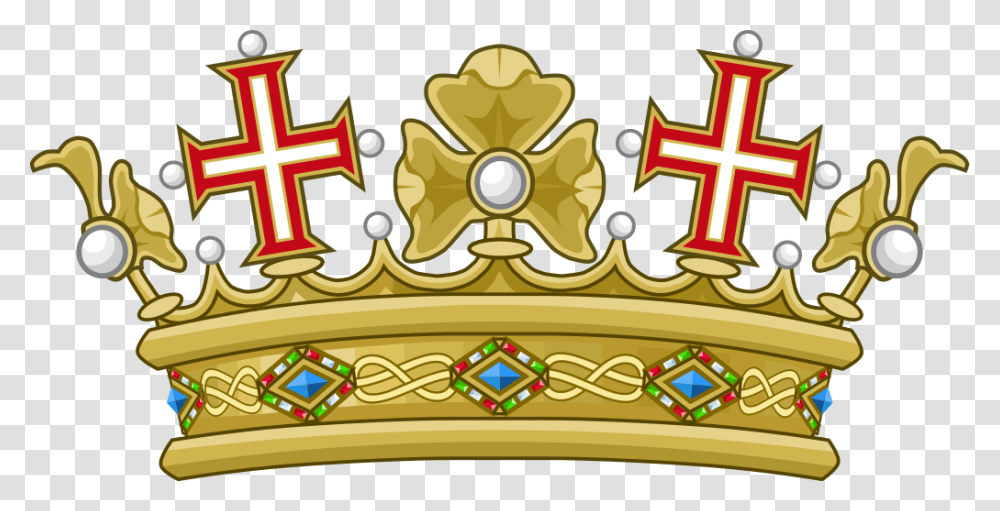 Child's Crown Of The Italian S King Duke Crown, Accessories, Accessory, Jewelry, Cross Transparent Png