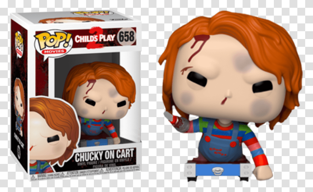Child's Play Chucky On Cart Funko, Doll, Toy, Person, Human Transparent Png