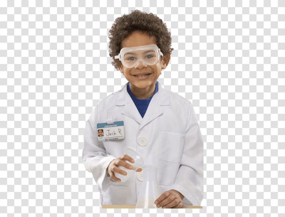Child Scientist All Dress Up Like Scientist, Clothing, Shirt, Lab Coat, Person Transparent Png
