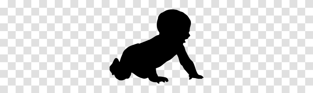 Child Silhouette Clipart, Person, Human, Baby, Crawling Transparent Png