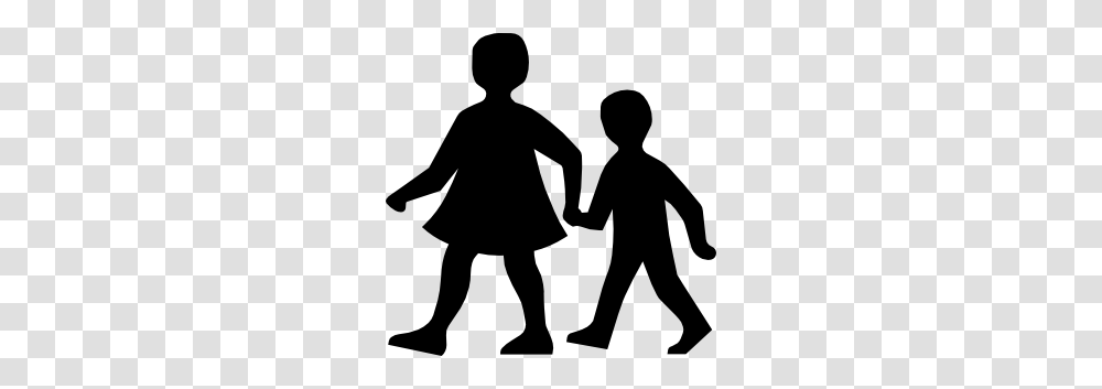 Child Walking Clipart, Silhouette, Person, Human, Hand Transparent Png