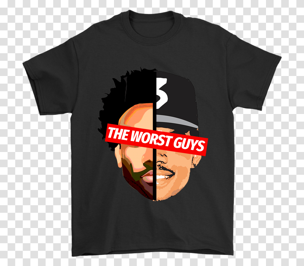 Childish Gambino Chance The Rapper The Worst Guys Half Spiderman Half Deadpool, Apparel, T-Shirt, Person Transparent Png