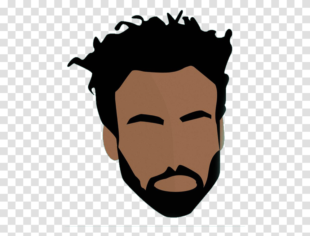 Childish Gambino Clipart, Head, Stencil, Face, Mask Transparent Png