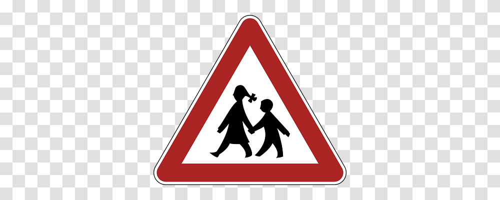 Children Transport, Road Sign, Person Transparent Png