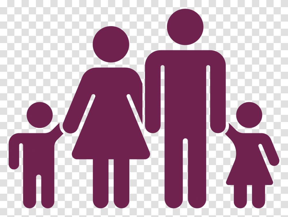 Children Family Father Kids Mother Parents Icon Stick Figure Man And Woman Holding Hands, Sign, Dating, Network Transparent Png