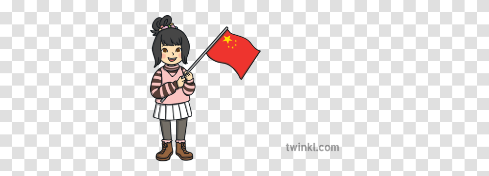 Children Holding Chinese Flag Child People Kids Open Eyes Cartoon, Person, Human, Performer, Symbol Transparent Png