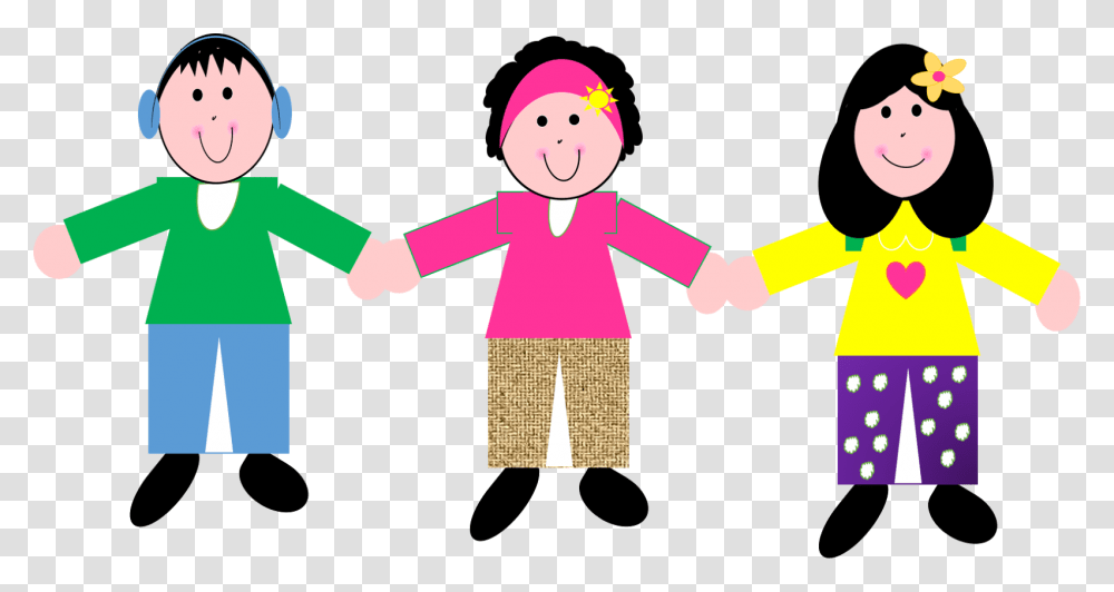 Children Holding Hands Clipart, Person, Human, People, Female Transparent Png
