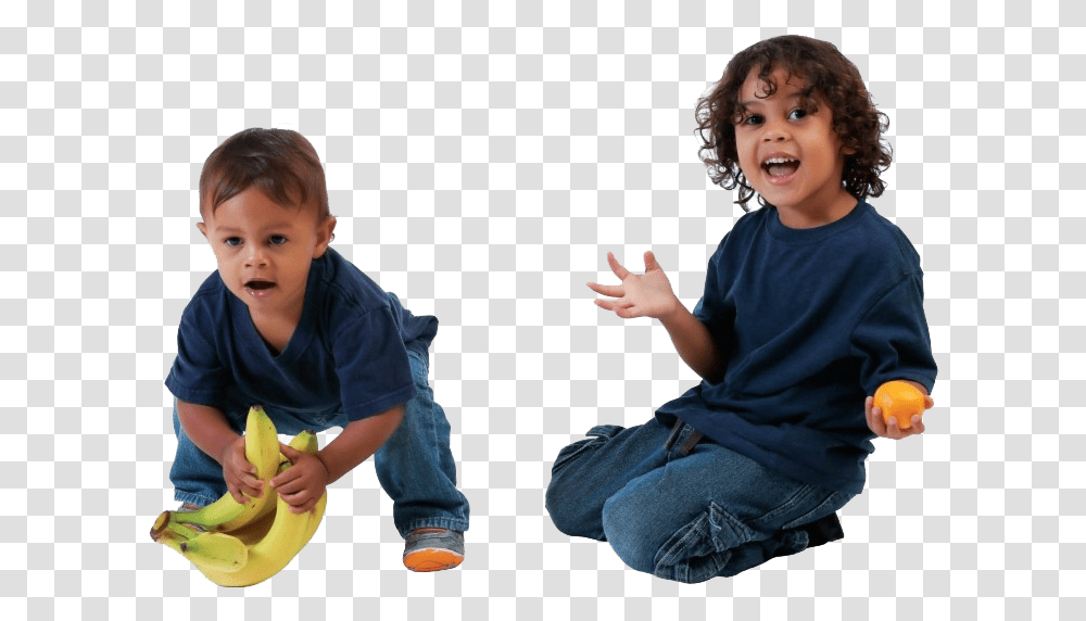 Children Image Free Kids Playing, Person, Banana, Plant, Food Transparent Png