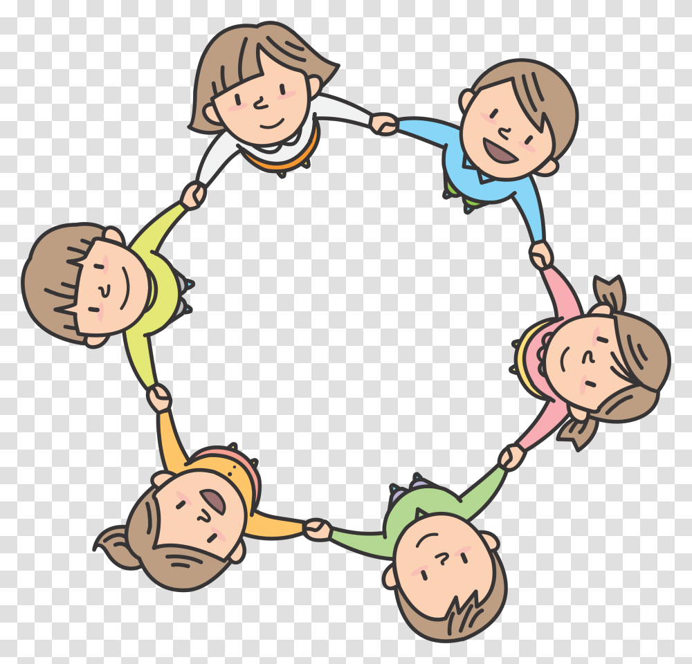 Children In Circle Clip Arts Children Circle Clipart, Person, Crowd, Leisure Activities, Rattle Transparent Png