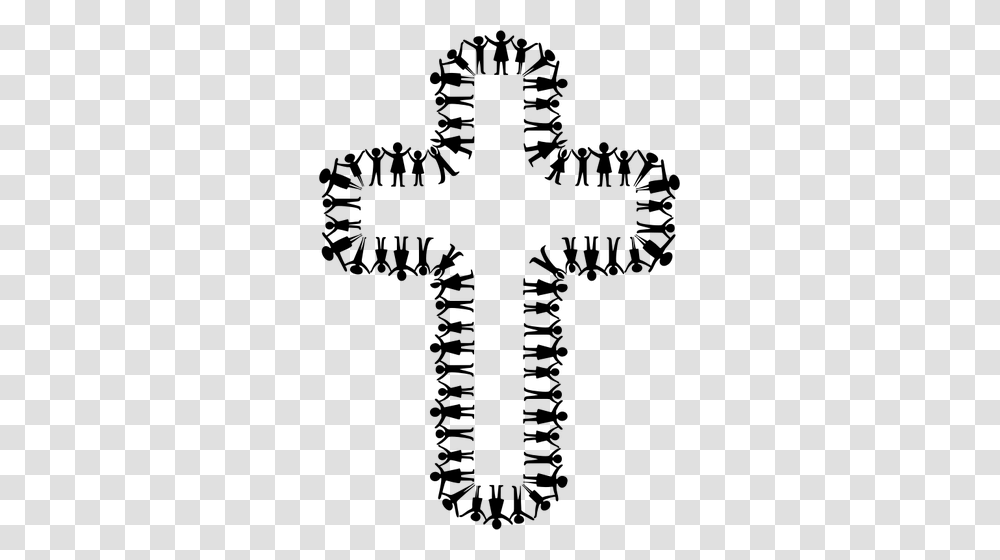 Children In Cross Cross Clip Art Black And White, Gray, World Of Warcraft Transparent Png
