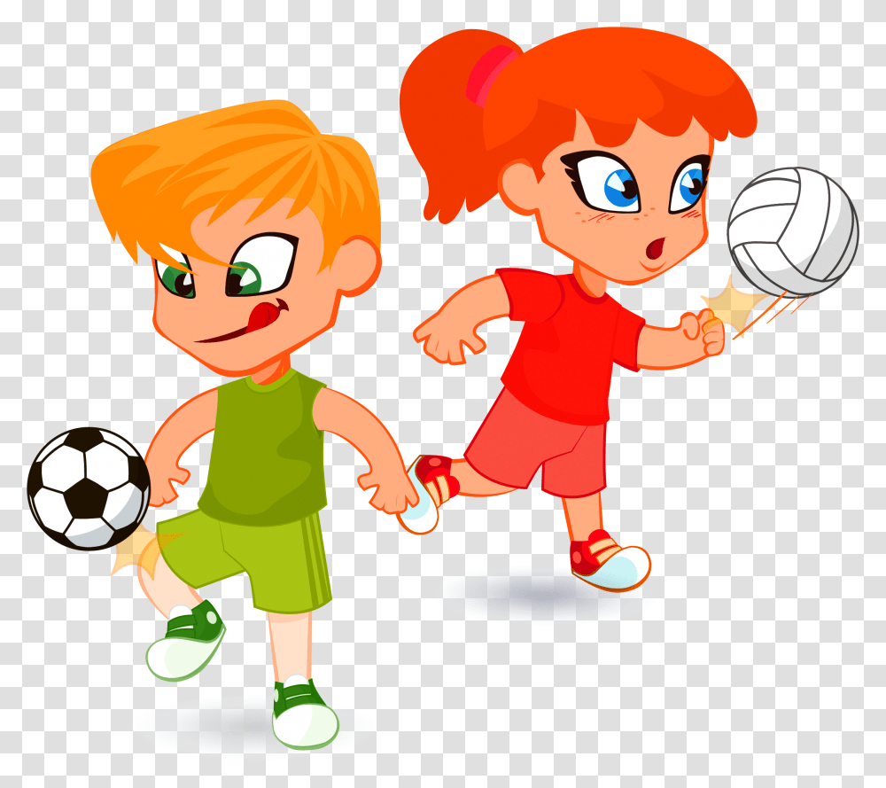 Children Playing Football Cartoon Cartoon Pic Of Children Playing, Person, Human, People, Sphere Transparent Png