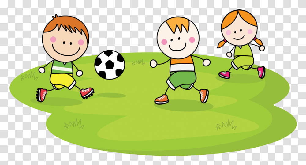 Children Playing Football Clipart Kids Playing Soccer Cartoon, Soccer Ball, Team Sport, Sports, Sphere Transparent Png