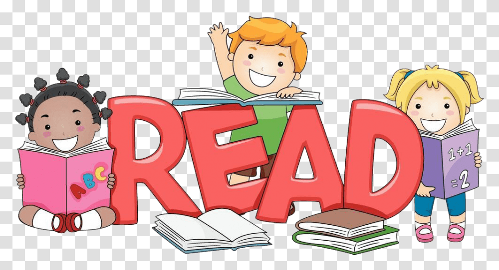 Children Reading A Book Clipart Clipart Free Child Clipart Child Reading A Book, Person, Human, Alphabet Transparent Png