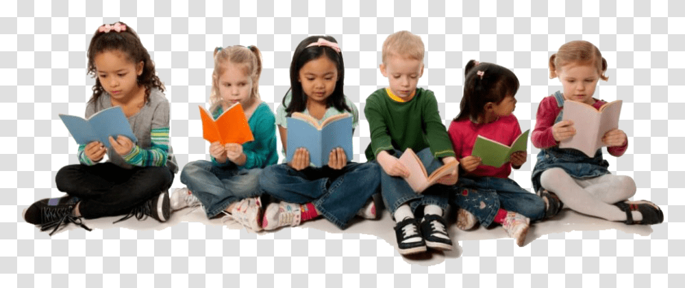 Children Reading Books Together Child Aphasia, Person, Human, Shoe, Footwear Transparent Png