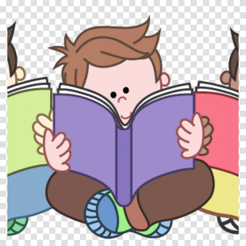 Children Reading Clipart Free Clipart Download, Crowd, Girl, Female, Book Transparent Png