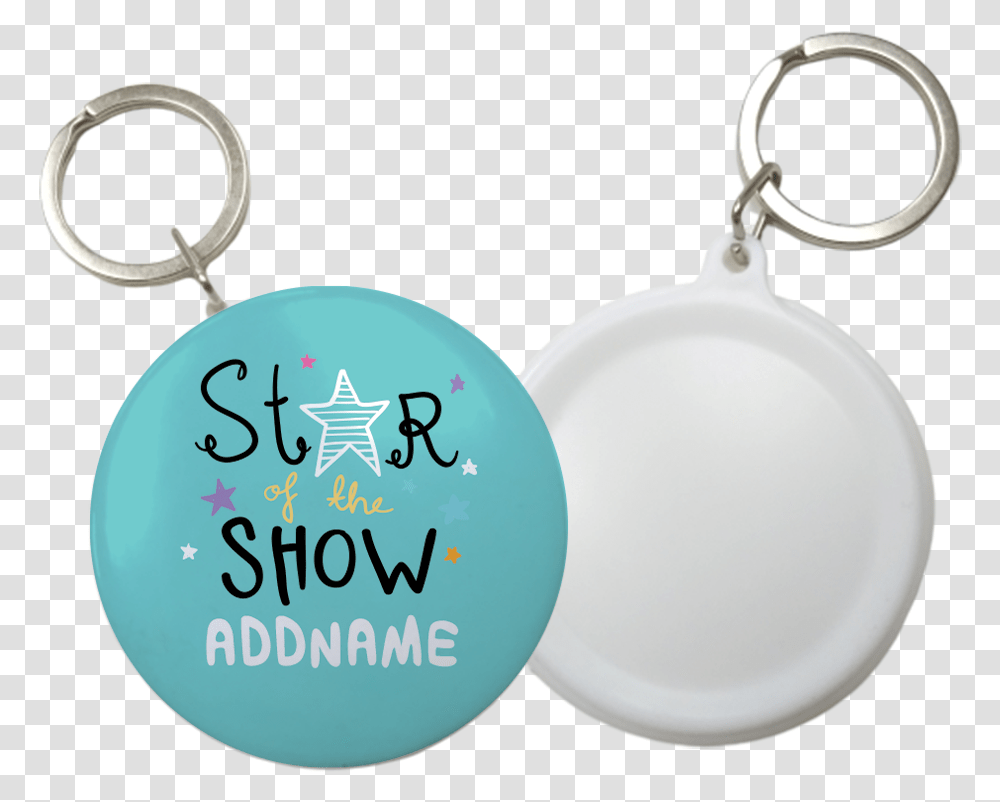 Children's Day Gift Series Star Of The Show Blue Addname Keychain Button Badge, Pendant, Accessories, Accessory, Locket Transparent Png