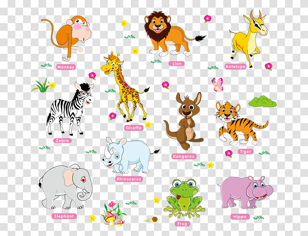 Children's Wall Stickers Early Education Infant Stickers Wall Decal, Tiger, Wildlife, Mammal, Animal Transparent Png