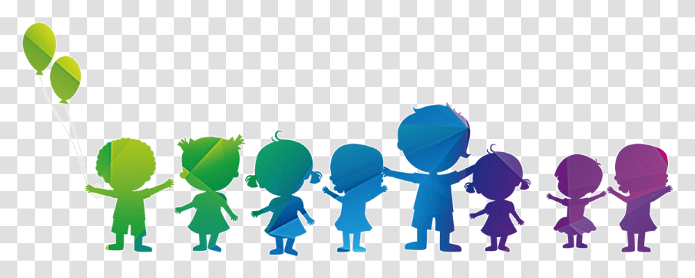Children Silhouettes Holding Hands Children Holding Hands, Crowd, Audience, Network Transparent Png