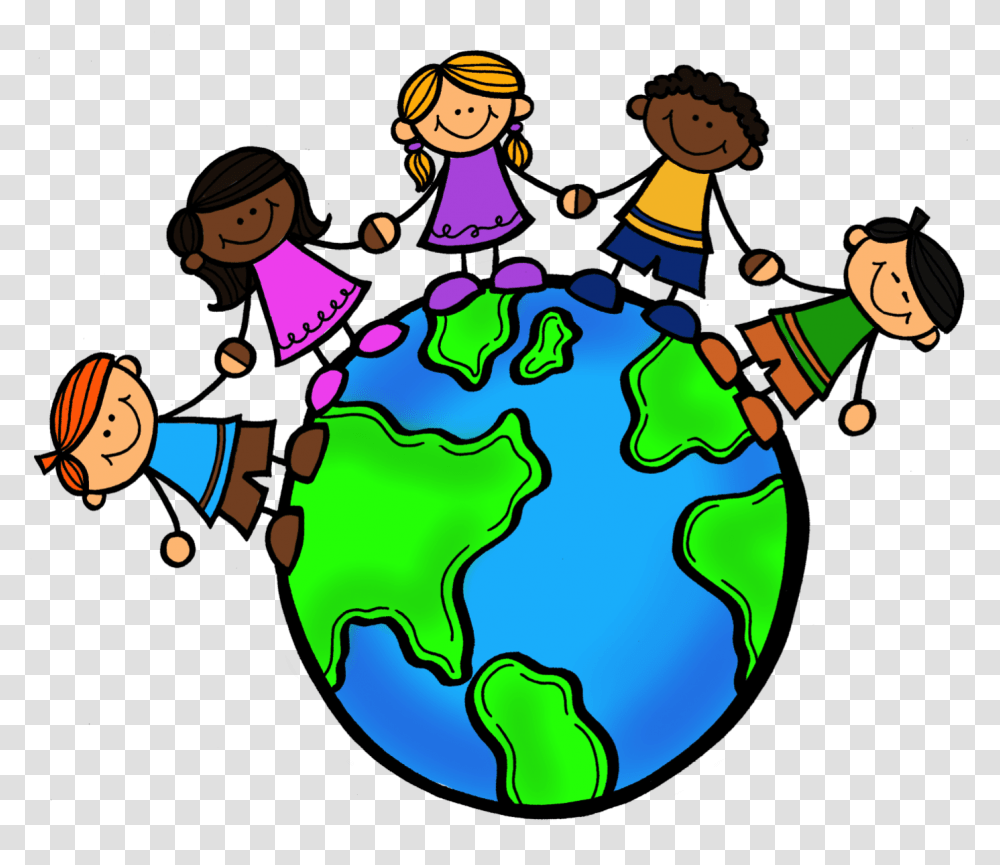 Children With World Friendship And Kindness, Outer Space, Astronomy, Universe, Planet Transparent Png