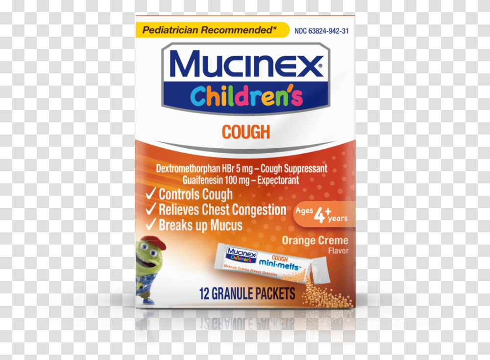 Childrens Mucinex Chest Congestion Mini Melts Orange Smoking Cessation, Poster, Advertisement, Flyer, Paper Transparent Png