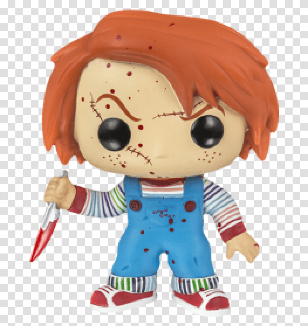 Childs Play 2 Bloody Chucky Pop Chucky Funko Pop, Doll, Toy, Person, Human Transparent Png