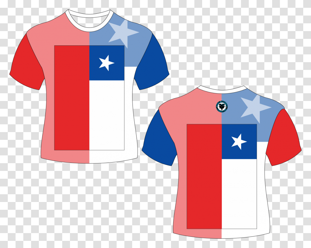 Chile Country Flag Shirt Illustration, Apparel, Jersey, T-Shirt Transparent Png