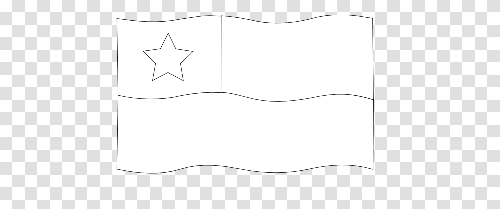 Chilean Flag Black White, Star Symbol, Rug Transparent Png