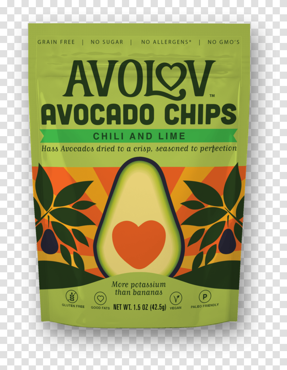 Chili And Lime Avocado Chips Avolov, Advertisement, Poster, Plant, Flyer Transparent Png