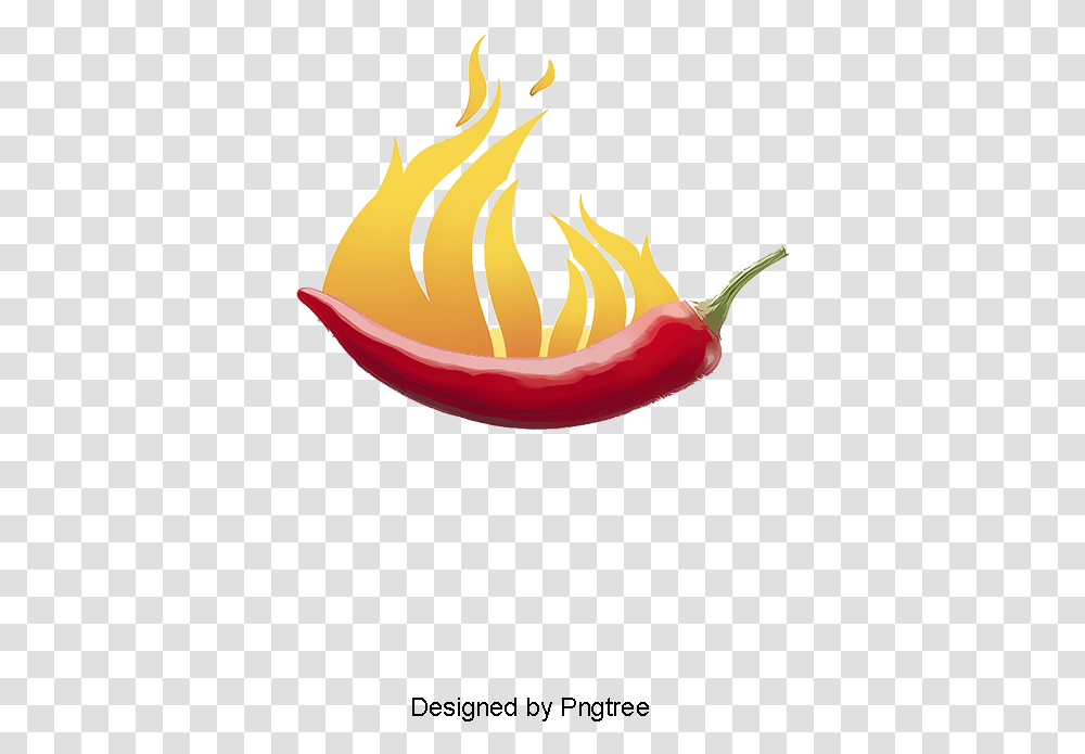 Chili Fire Vector Psd And Clipart Chili On Fire, Food, Plant, Vegetable, Bell Pepper Transparent Png