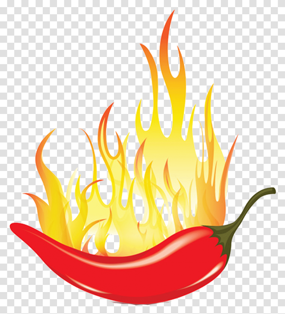 Chili Mexican Cuisine Capsicum Spice Fire Transprent Chili Red Chili With Fire, Plant, Food, Vegetable, Produce Transparent Png