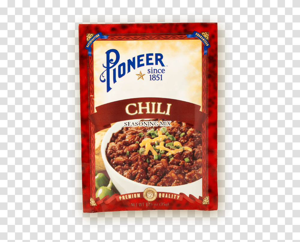 Chili Seasoning Mix Pioneer Packaging Pioneer Fat Free Country Gravy Mix, Plant, Food, Produce, Vegetable Transparent Png