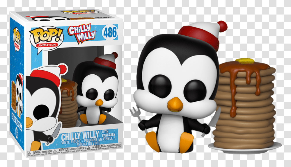 Chilly Willy With Pancakes Pop Vinyl Figure Chilly Willy Funko Pop, Bird, Animal, Penguin, Toy Transparent Png