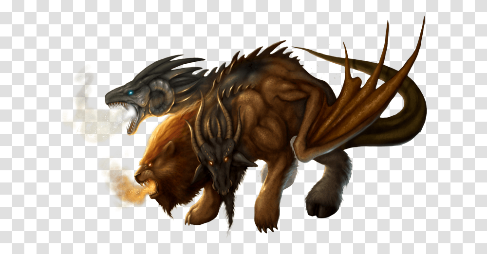 Chimera Dungeons And Dragons Image Chimera Background, Dinosaur, Reptile, Animal, Horse Transparent Png